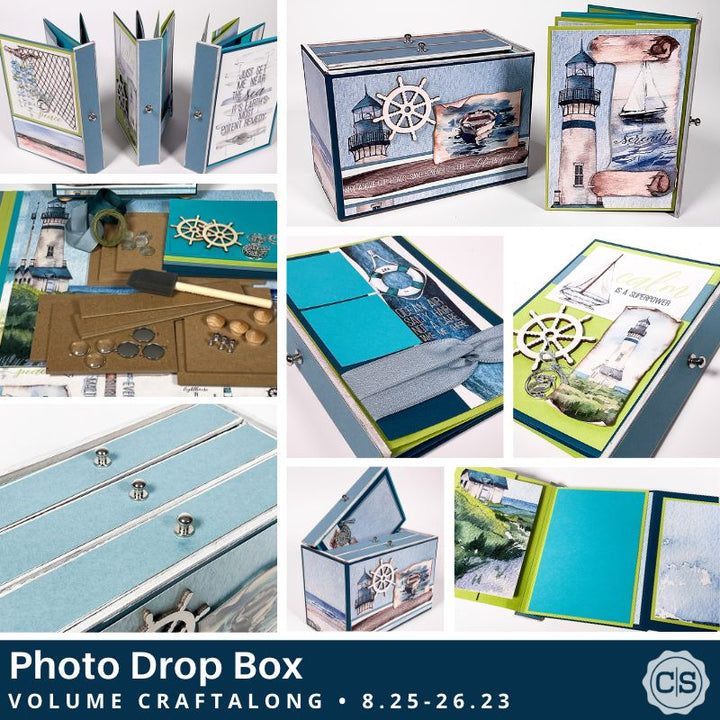 August VOLUME Craft Along - A Coastal Photo Drop Box – Club Scrap