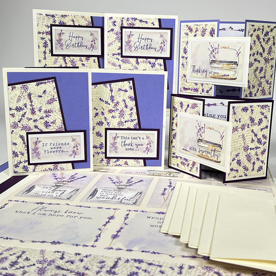 Precision Card Making with Lavender Fields