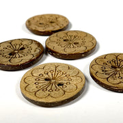 Folk Art Etched Buttons