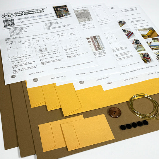 Travel Memory Book Components - Kraft