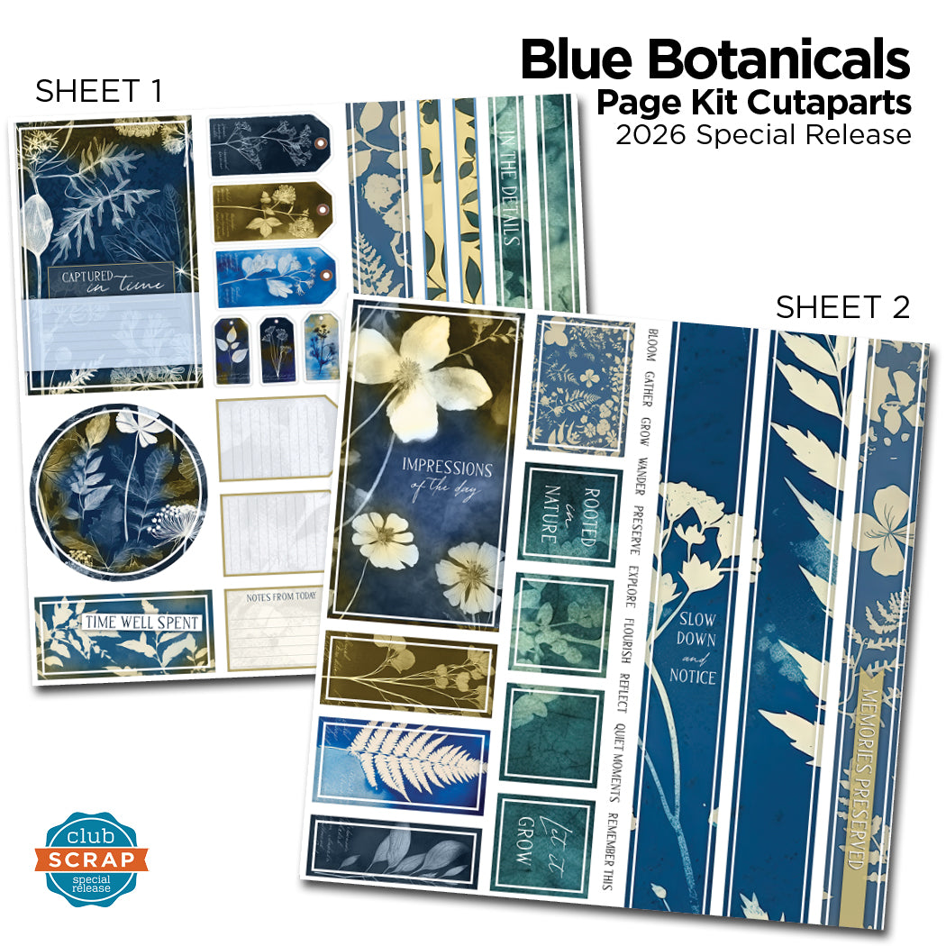 Blue Botanicals Page Cutaparts