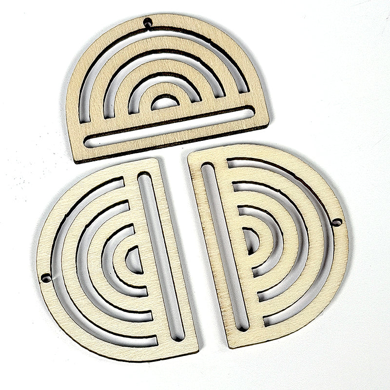 Mid Mod Ribbon Slide Woodcuts