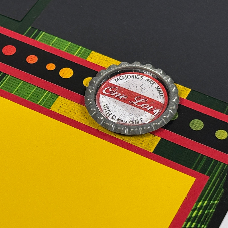 One Love Bottle Caps with Epoxy Stickers