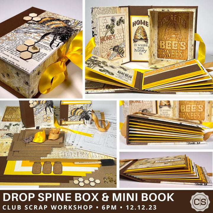 Drop Spine Box with Mini Book - A December Virtual Workshop – Club Scrap