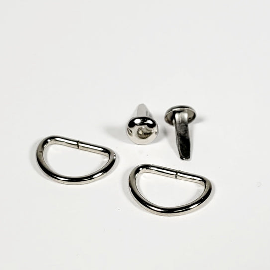 D-ring Closure Hardware - Silver