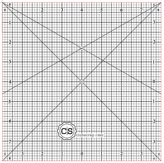 8x8 Grid Ruler