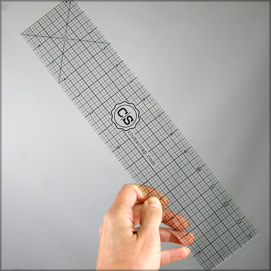Plastic Grid Ruler with Metal Edge — Colophon Book Arts Supply